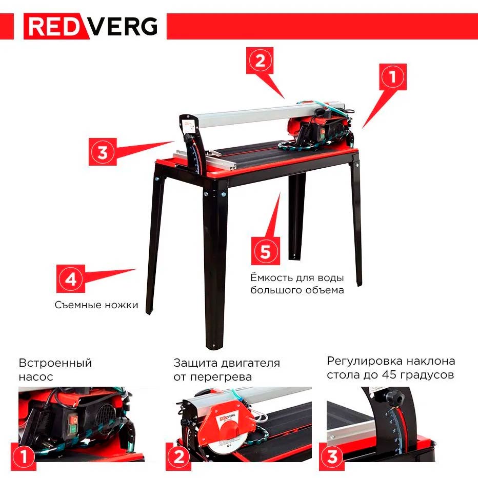 Плиткорез электрический REDVERG RD-711620 - 3